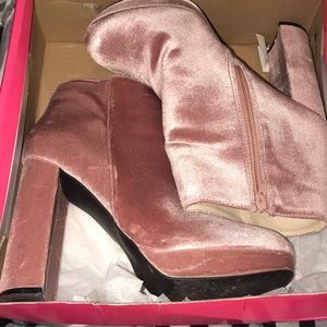 High heeled booties